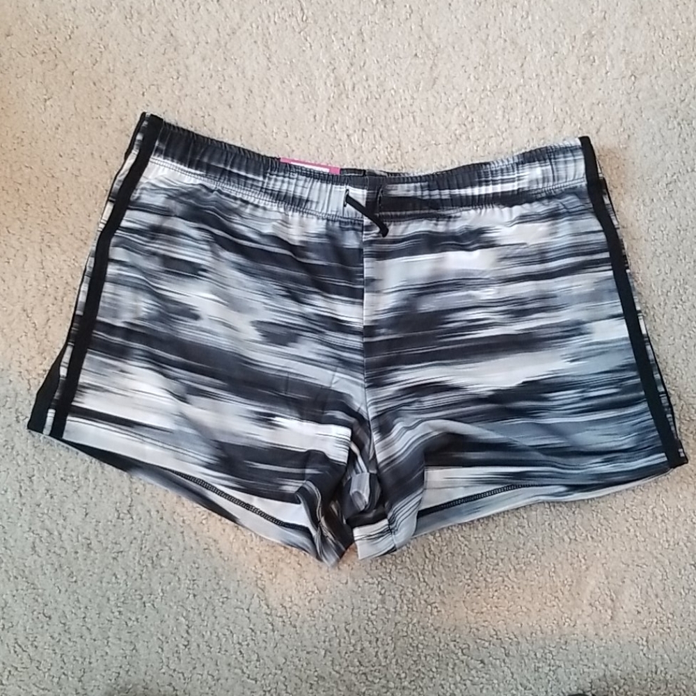 Black and White Active Shorts